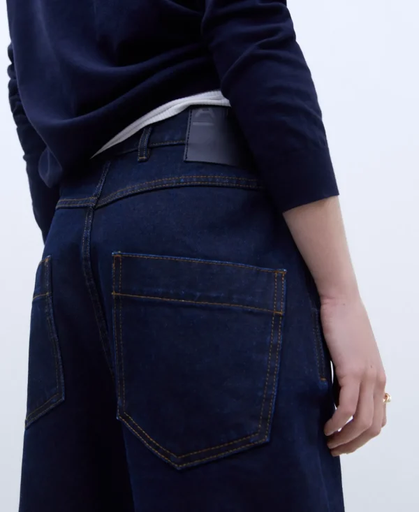 Adolfo Dominguez Denim | Calças De Ganga Em Algodao Organico Azul Denim