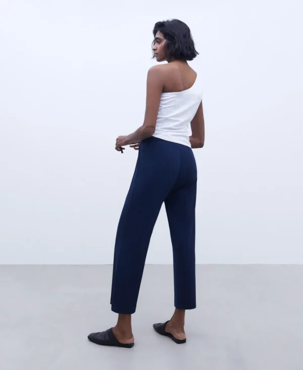 Adolfo Dominguez Calças | Calças Jogger Azul-Marinho