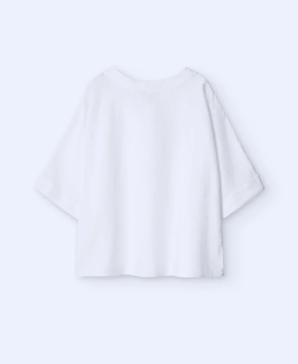 Adolfo Dominguez Camisas E Tops | Camisa Em Linho Europeu Branco