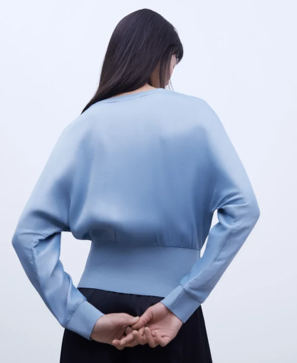 Adolfo Dominguez Essencial | Camisa Fluida De Manga Japonesa Cinzento