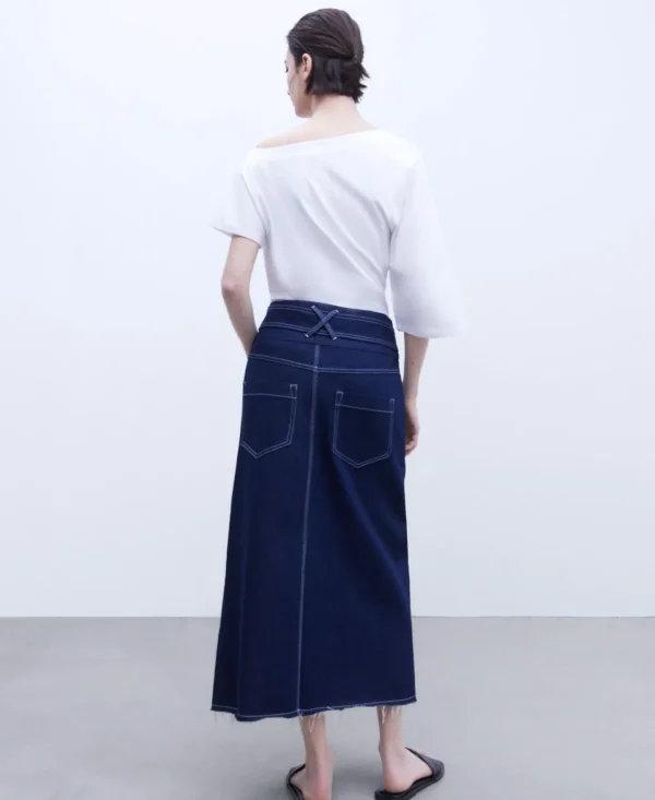 Adolfo Dominguez T-Shirts | Camisola Assimetrica Com Manga Japonesa Branco