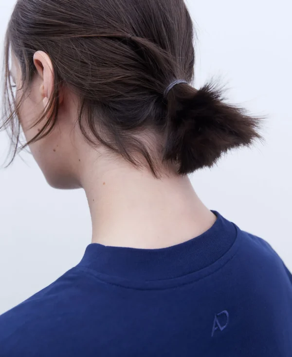 Adolfo Dominguez T-Shirts | Camisola Em Algodao Azul-Marinho