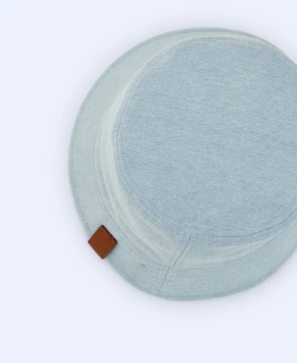 Adolfo Dominguez Chapeus | Chapeu De Pescador Em Ganga Azul Claro