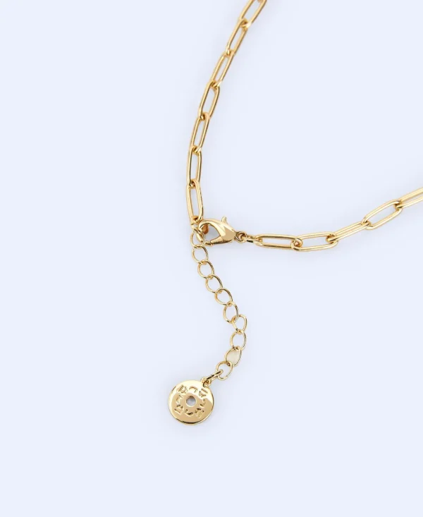 Adolfo Dominguez Bijuteria | Colar Em Metal Com Elos De Autor Dourado