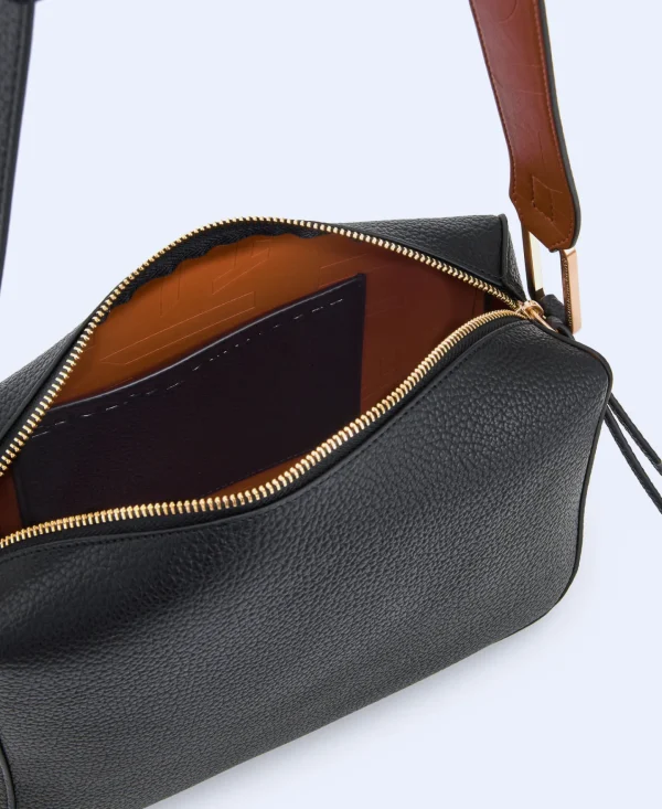 Adolfo Dominguez Malas | Mala A Tiracolo Media Em Material Reciclado. Preto