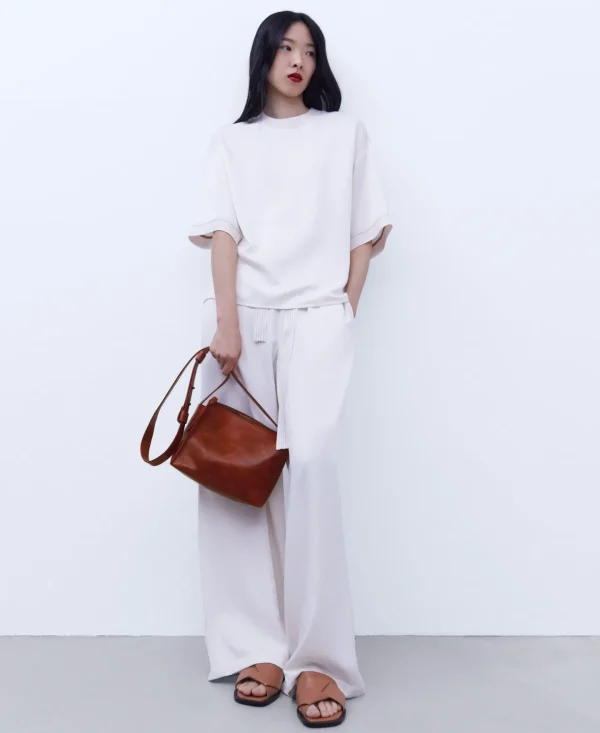 Adolfo Dominguez Malas | Mala A Tiracolo Media Em Pele Craquele Grena