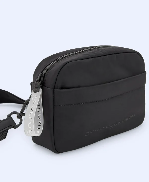 Adolfo Dominguez Malas | Mala A Tiracolo Pequena Com Bolsos Preto