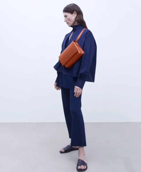 Adolfo Dominguez Malas | Mala Baguette Made In Spain Em Pele Tijolo