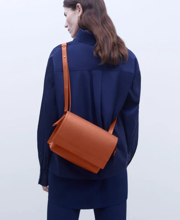 Adolfo Dominguez Malas | Mala Baguette Made In Spain Em Pele Tijolo