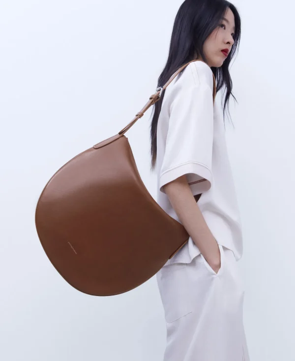 Adolfo Dominguez Malas | Mala Hobo Arredondada Em Pele Responsavel Cabedal Escuro