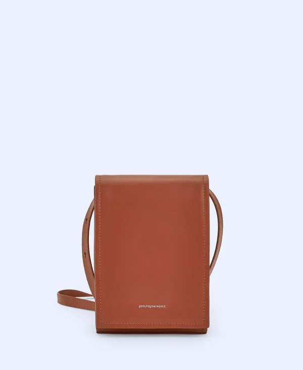 Adolfo Dominguez Malas | Mala Mini Com Fecho De Aba. Vermelho-Telha