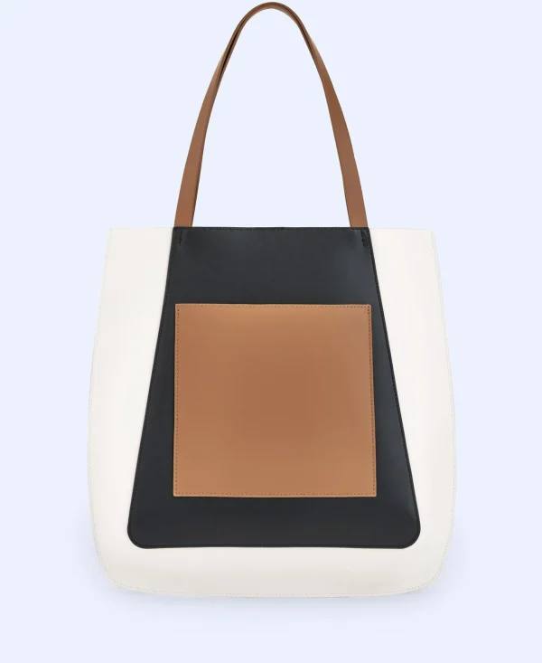 Adolfo Dominguez Malas | Mala Shopper Tricolor Em Pele Curtida Multicolor