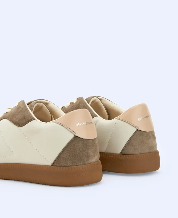 Adolfo Dominguez Sapatos | Tenis Em Nylon E Camurca Verde-Cinzento