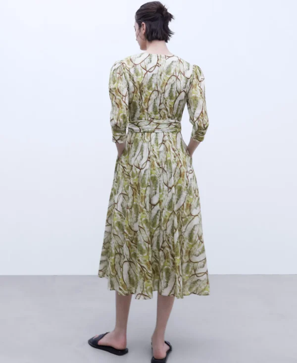 Adolfo Dominguez Vestidos E Macacões | Vestido Estampado Em Algodao Multicolor